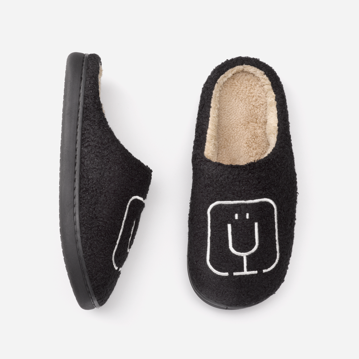 brumate-fuzzy-slippers-black-t2 apparel-slippers-above.png